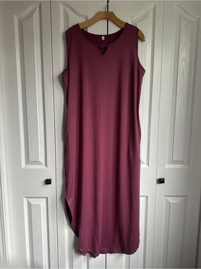 Sleeveless Mauve Maxi Dress with Keyhole Detail XL